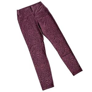 Rust Brown & Black Leopard Print Soft Athletic Leggings Size M